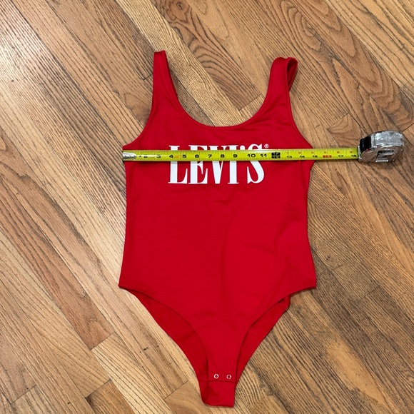 Levi's Vibrant Red Bodysuit Size: Medium - Picture 3 of 5